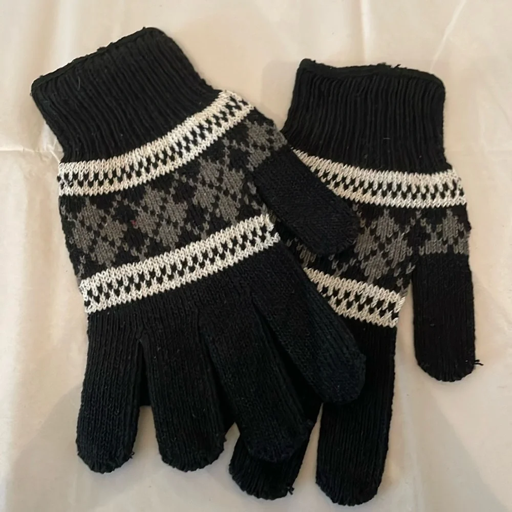 Gloves black and gray‎ lightweight NWOT